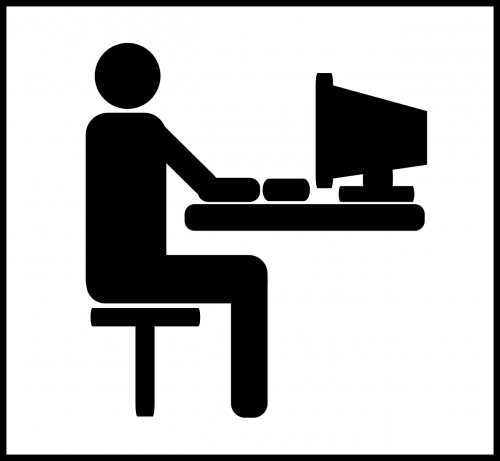 computer desk man