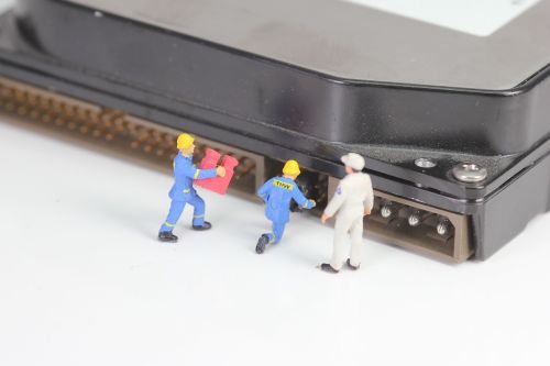 computer hard drive miniature figures