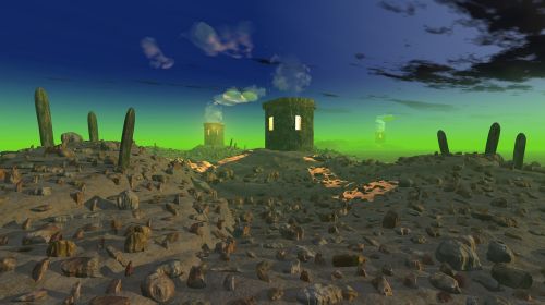 computer generated virtual planet