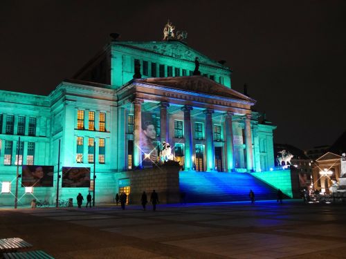 concert hall berlin night photograph