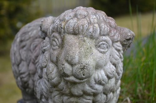 concrete garden lamb