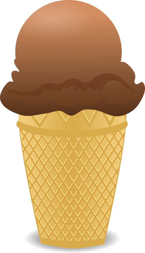 cone ice cream waffle