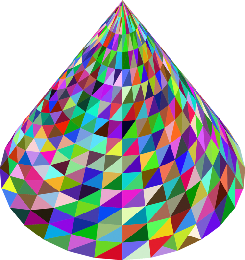 cone low poly geometric