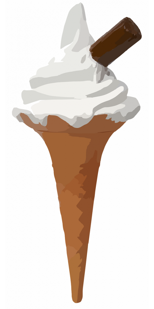 cone ice cream flake