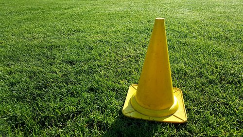 cone  football  barrier