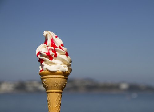 cone  ice cream  sunny