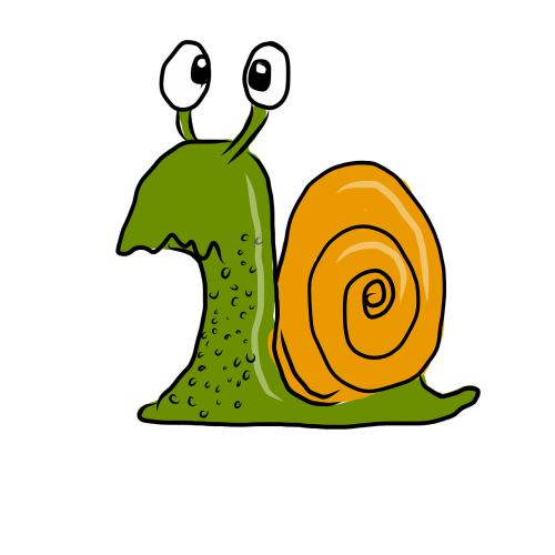 confused snail cartoon animal