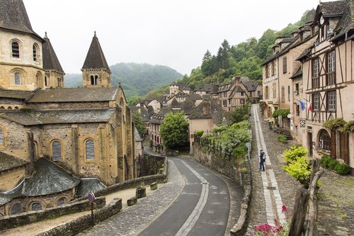 conques  medieval  village