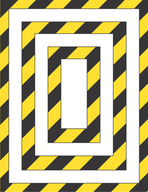 construction warning card pattern