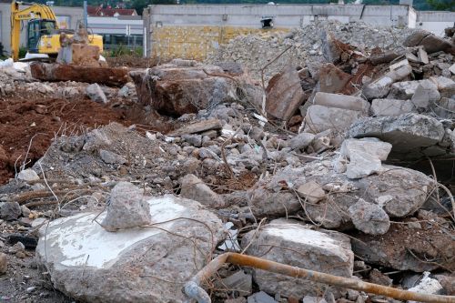 construction building rubble debris