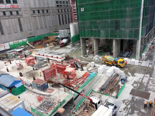 construction building site view