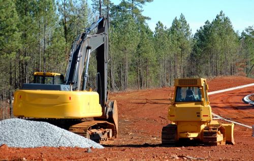 construction site heavy equipment bulldozer