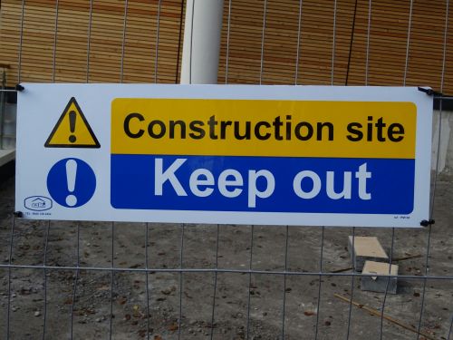 Construction Site Warning Sign