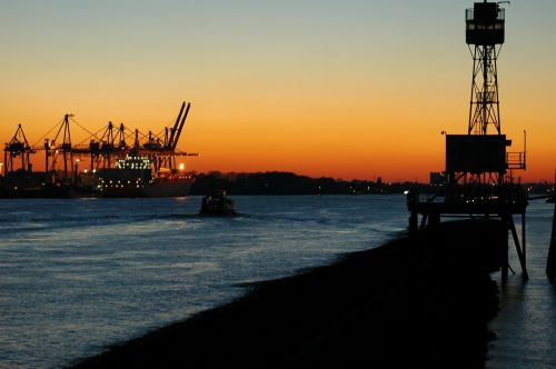 container ship port ship