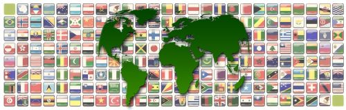 continents flags symbols