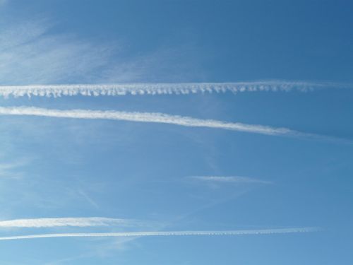 contrail sky clouds