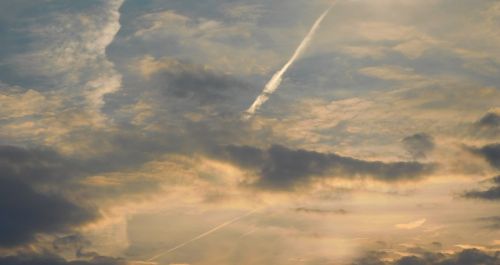 contrail clouds sky