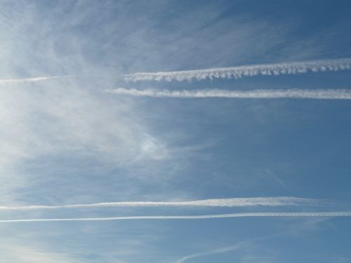 contrail sky clouds