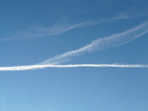 contrail sky clouds