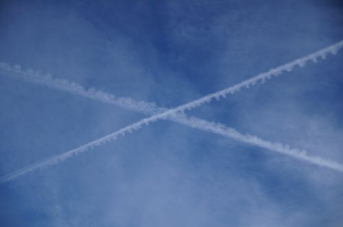 contrail sky cross