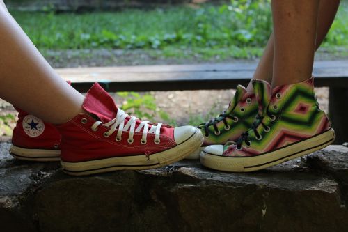 converse sneakers two shoes