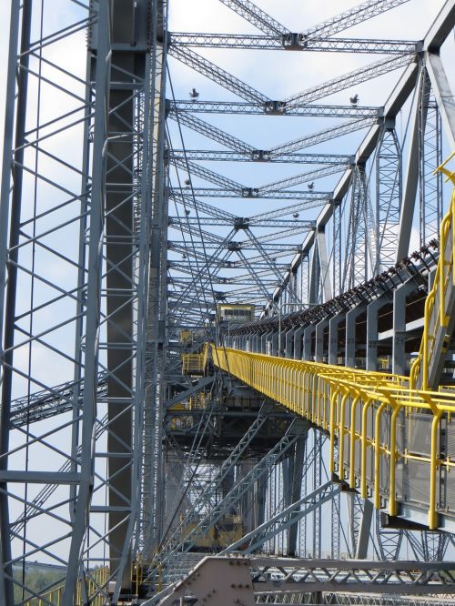 conveyor bridge partial view boom