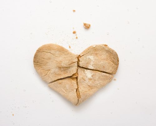 cookie heart baked
