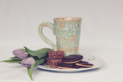 cookies flowers mug