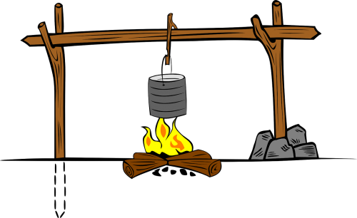 cooking fire crane