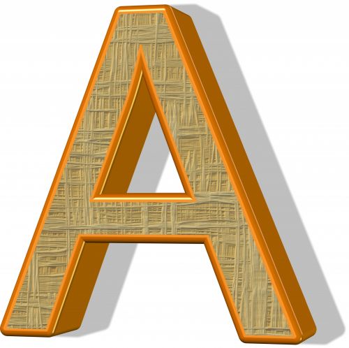 Copper Fiber Letter A