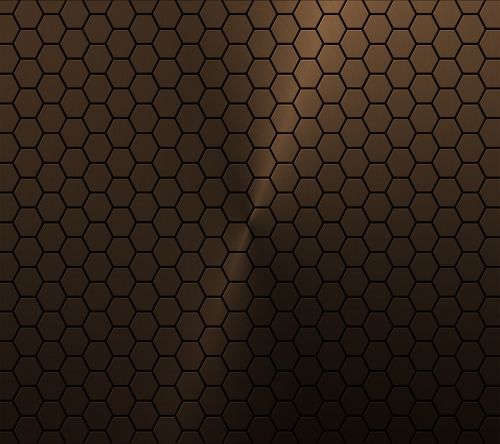 copper honeycomb background vector