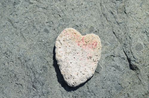coral heart love