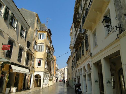 corfu old town facade