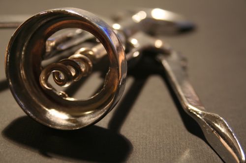 corkscrew wine metal