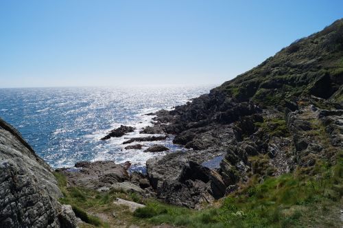 cornwall rock sea