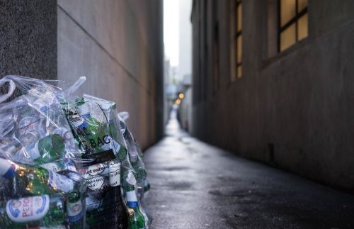 corridor garbage depth-of-field