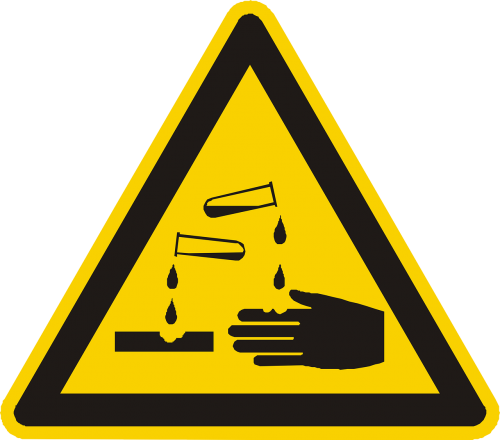 corrosive acid warning