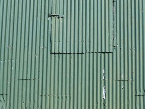corrugated iron green pattern