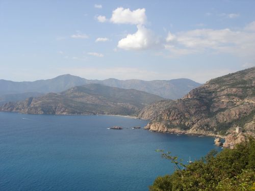 corsica landscape sea