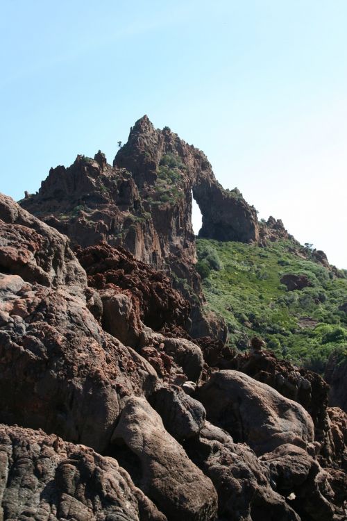 corsican nature rock