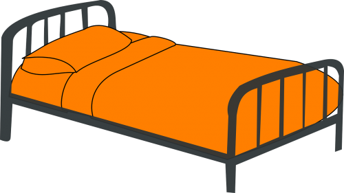 cot bed orange
