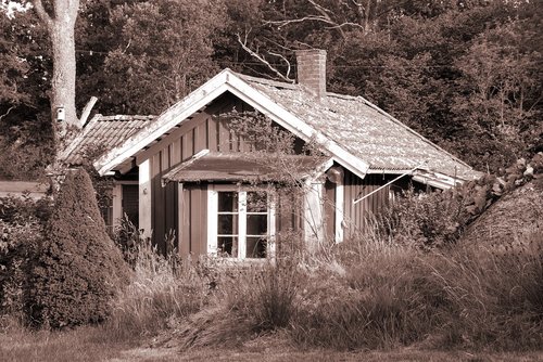 cottage  old  wooden cottage