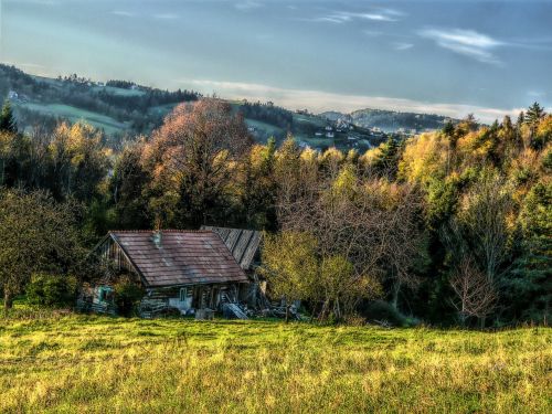 cottage nature mountains