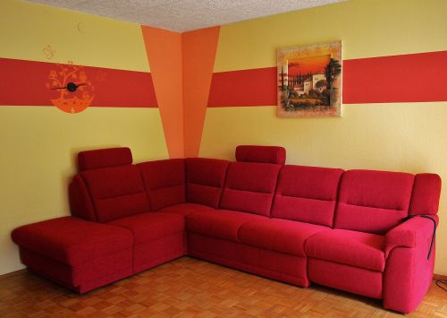 couch sofa red