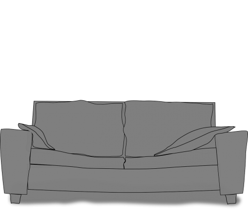 couch gray relax