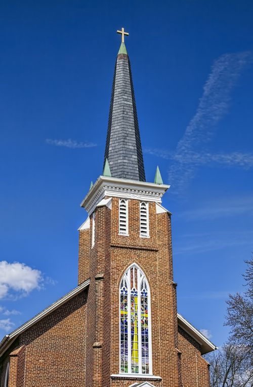 country church steeple scenery