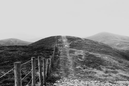 countryside rural black and white