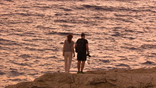 couple romantic sunset