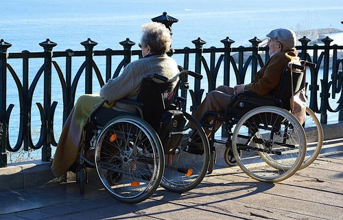 couple  handicap  wheelchair