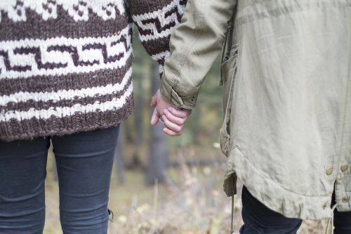 couple love holding hands